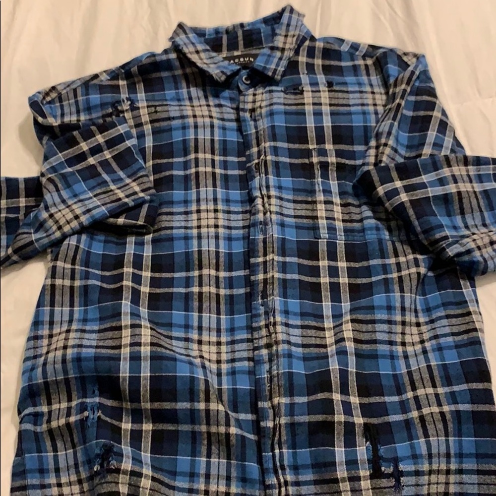 Distressed Button Up